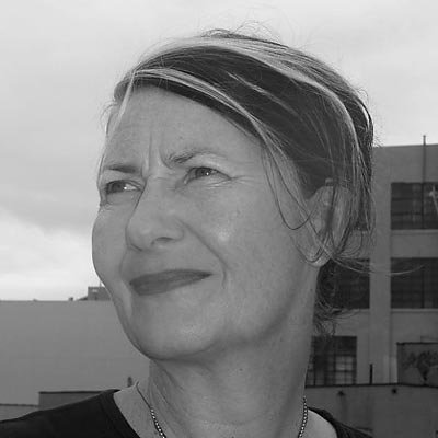 A black and white portrait photo of Marlene McCarty.